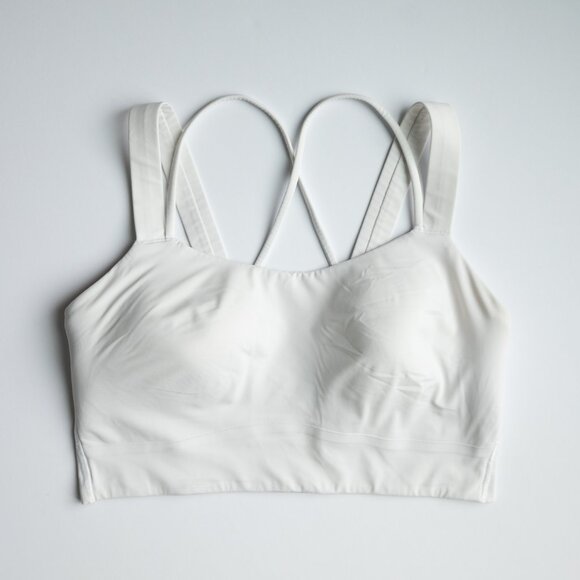 Lululemon Like a Cloud Longline Bra *Light Support, D/DD Cup White - Size 10 - Picture 1 of 13